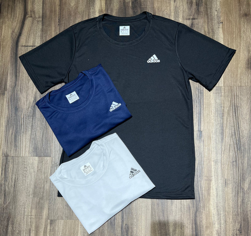 Kit com 3 camisetas adidas dri fit